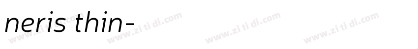 neris thin字体转换